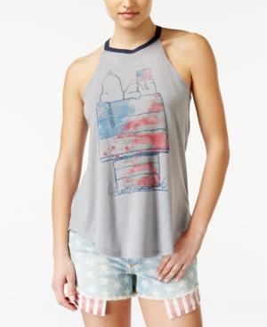 Hybrid Juniors' Snoopy Americana Graphic Tank Top