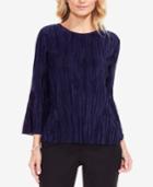 Vince Camuto Pleated 3/4-sleeve Top
