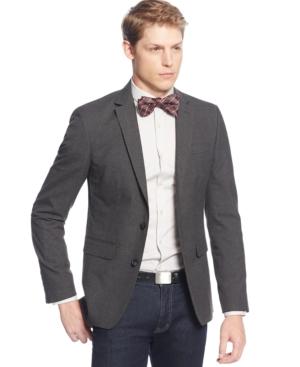 Bar Iii Charcoal Neat Slim-fit Evening Jacket