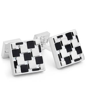 Ike Behar Men's Onyx Geometric Cuff Links