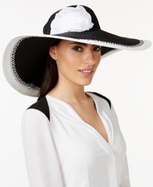 Nine West Black And White Super Floppy Hat