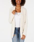 Say What? Juniors' Open-front Hoodie Cardigan Sweater