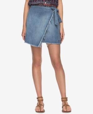 Roxy Juniors' Punta Brea Denim Wrap Skirt