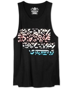 American Rag Men's Geo-print Stripe Tank, Only At Macy's