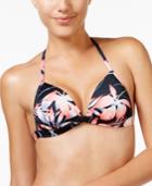 Roxy Blowing Minds Floral-print Molded Triangle Bikini Top Women's Swimsuit