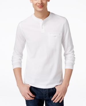 Alfani Black Men's Pique Long-sleeve Pocket Henley, Only At Macy's