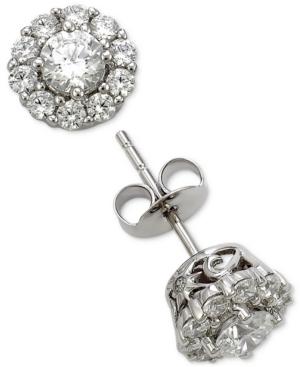 Marchesa Diamond Cluster Stud Earrings (1 Ct. T.w.) In 18k White Gold