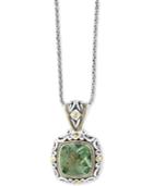 Balissima By Effy Green Amethyst 18 Pendant Necklace (5-9/10 Ct. T.w.) In Sterling Silver & 18k Gold
