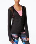 Material Girl Active Juniors' Hooded Mesh Jacket, Only At Macy's