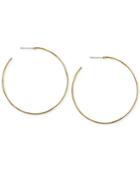 Robert Lee Morris Soho Gold-tone Large Hammered Wire Hoop Earrings