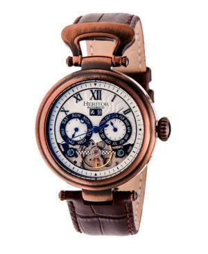Heritor Automatic Ganzi Bronze Leather Watches 44mm