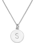 Kate Spade New York Silver-tone Disc Initials Pendant Necklace