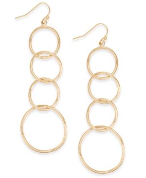 Thalia Sodi Gold-tone Multi-circle Drop Earrings, Created For Macy's