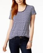 Tommy Hilfiger Crochet-trim T-shirt, Only At Macy's