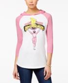 Bioworld Juniors' Pink Power Ranger Hoodie T-shirt