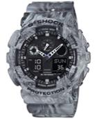 G-shock Men's Analog-digital Gray Marbled Strap Watch 55x51mm Ga100mm-8a