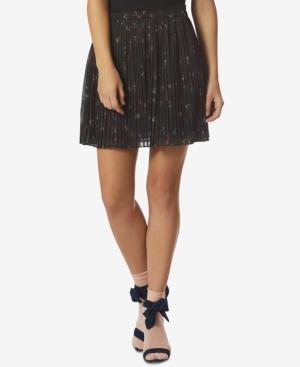 Avec Les Filles Floral-print Pleated Mini Skirt
