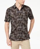 Tasso Elba Island Men's Leaf Tile-print Shirt, Created For Macy's