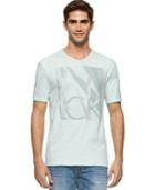 Calvin Klein Jeans Men's Ck Box Texture Graphic-print Logo V-neck T-shirt