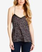 Jessica Simpson Juniors' Printed Strappy Crochet Cami