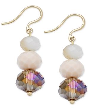 Charter Club Triple Stone Drop Earrings, Created For Macy's