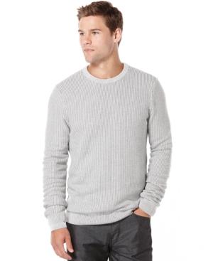 Perry Ellis Textured Crew-neck Sweater