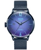 Welder Men's Blue Stainless Steel Mesh Bracelet Watch 42mm