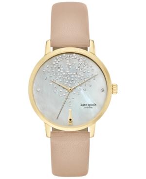 Kate Spade New York Women's Tan Vachetta Leather Strap Watch 34mm Ksw1015