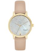 Kate Spade New York Women's Tan Vachetta Leather Strap Watch 34mm Ksw1015