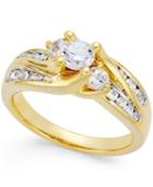 Diamond Swirl Bridal Ring (1 Ct. T.w.) In 14k Gold Or White Gold