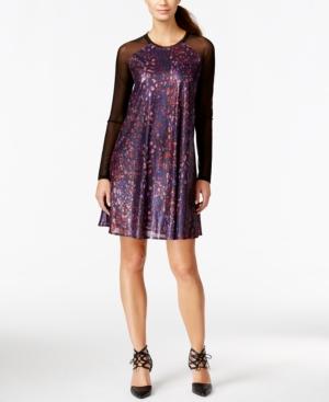 Rachel Rachel Roy Sequined Illusion Shift Dress