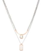 Kenneth Cole Two-tone Crystal Pendant Necklace
