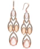 I.n.c. Rose Gold-tone Multi-stone Chandelier Earrings, Created For Macy's