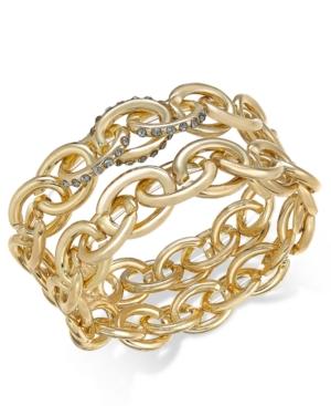 Inc International Concepts Gold-tone Crystal Stretch Bracelet, Only At Macy's