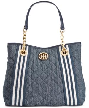 Tommy Hilfiger Th Quilted Denim Shopper