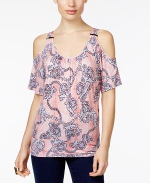 Thalia Sodi Off-the-shoulder Hardware Top, Only At Macy's