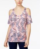 Thalia Sodi Off-the-shoulder Hardware Top, Only At Macy's