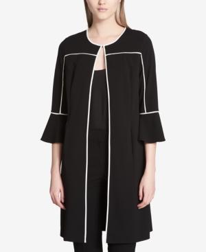 Calvin Klein Piped Bell-sleeve Topper Jacket