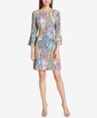 Tommy Hilfiger Paisley Bell-sleeve Dress