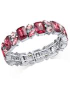 Charter Club Silver-tone Stone & Crystal Cluster Stretch Bracelet, Created For Macy's