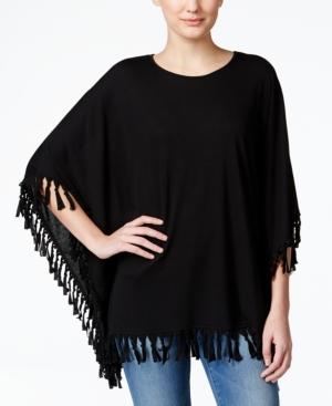 Kensie Fringed Poncho