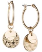 Lonna & Lilly Gold-tone Multi-disc Hoop Earrings