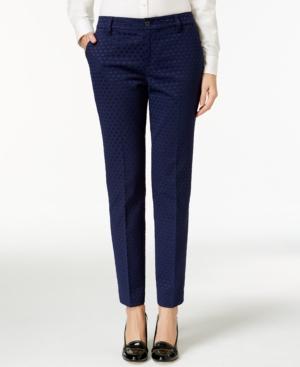 Tommy Hilfiger Jacquard-dot Print Ankle Pants