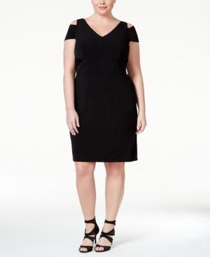 Calvin Klein Plus Size Cold-shoulder Sheath Dress