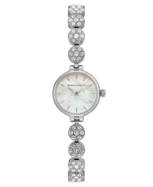 Bcbg Maxazria Ladies Silver Crystal Bracelet With Mop Dial, 22mm