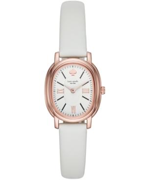 Kate Spade New York Women's Staten White Leather Strap Watch 25x33mm