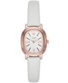 Kate Spade New York Women's Staten White Leather Strap Watch 25x33mm