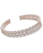 Inc International Concepts Rose Gold-tone Crystal & Imitation Pearl Multi-row Choker Necklace, Created For Macy's
