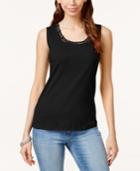 Karen Scott Cutout Tank Top, Only At Macy's