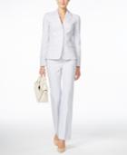 Le Suit Three-button Melange Textured Pantsuit